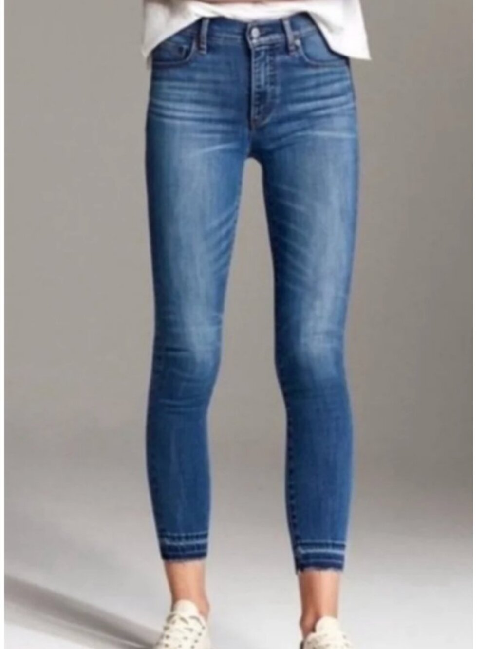 Aritzia Denim Forum The Nico Mid Rise Skinny Crop Jeans 27 Medium Lagoon